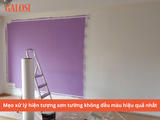 sơn tường không đều màu